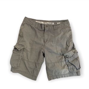 100% Cotton Grey Cargo Shorts